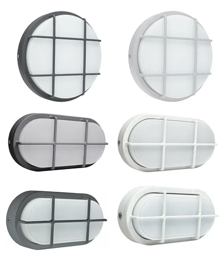 "LED wall light, round, 20W, with Samsung chip, anthracite image"