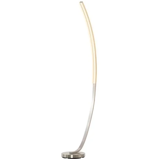 "LED floor lamp in curved shape, floor lamp, standing lamp, 3000 K color temperature, aluminum, 50 x 23 x 149 cm image"