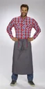 Apron for men, color gray/red, one size