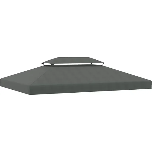 "Replacement roof pavilion roof for metal pavilion garden pavilion party tent garden tent polyester 3x4m dark grey image"