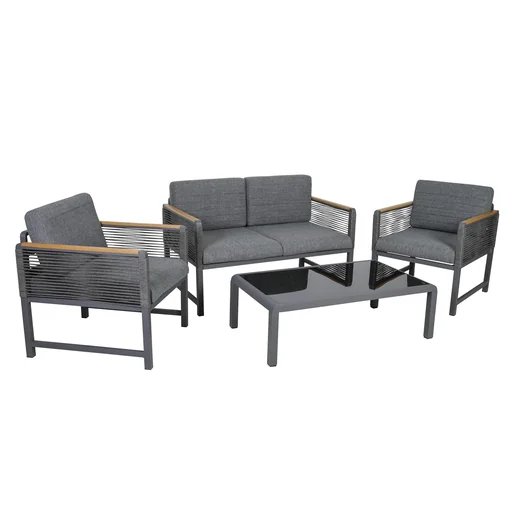 "Garden furniture lounge set "Nevi" - dark grey image"