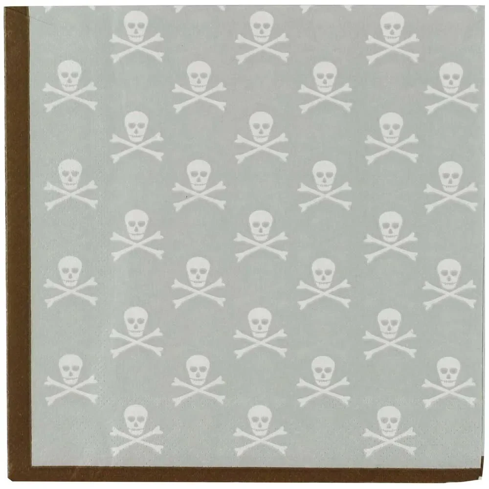 "Ava & Yves napkins pirate image"