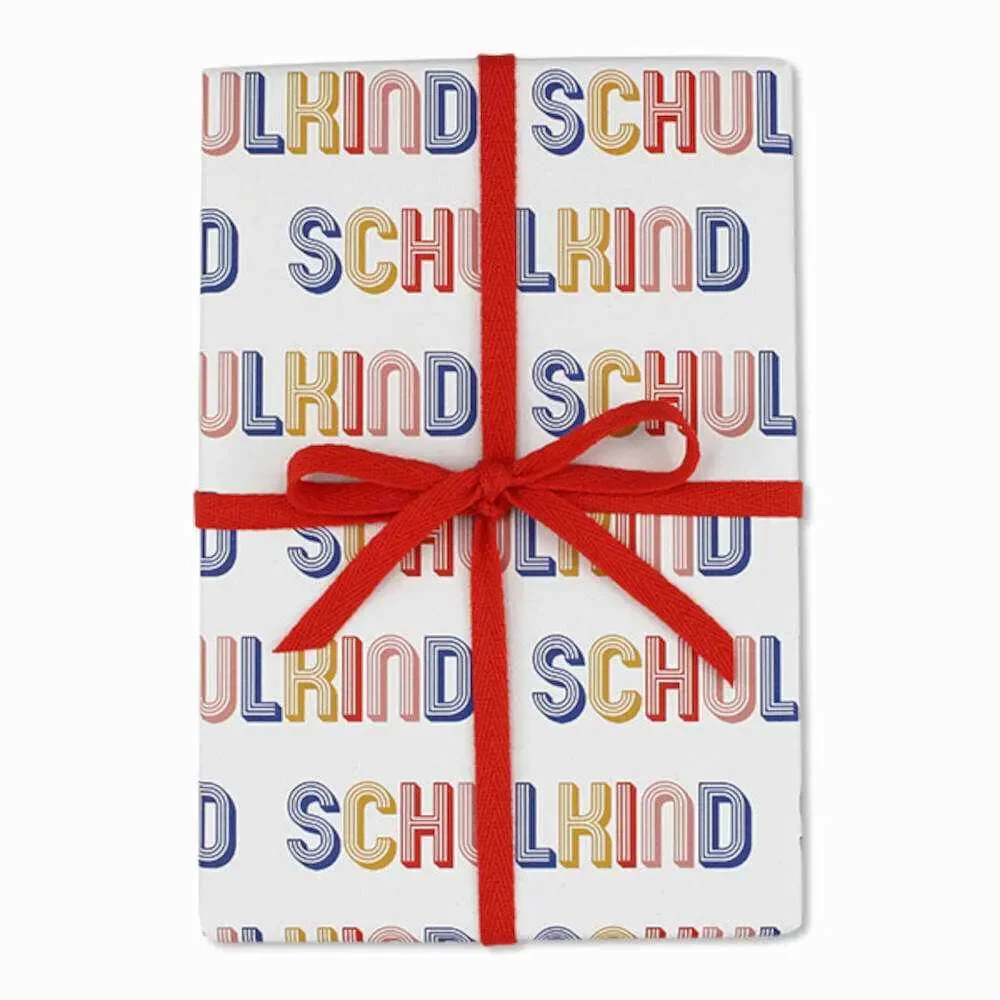 "Ava & Yves wrapping paper school child image"