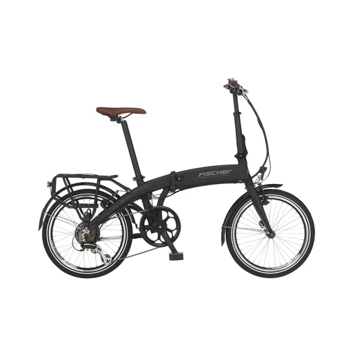 "Unisex E-Bike folding bike, 20 inches, frame size 30 cm, 7-speed derailleur, matte black, FR18 image"