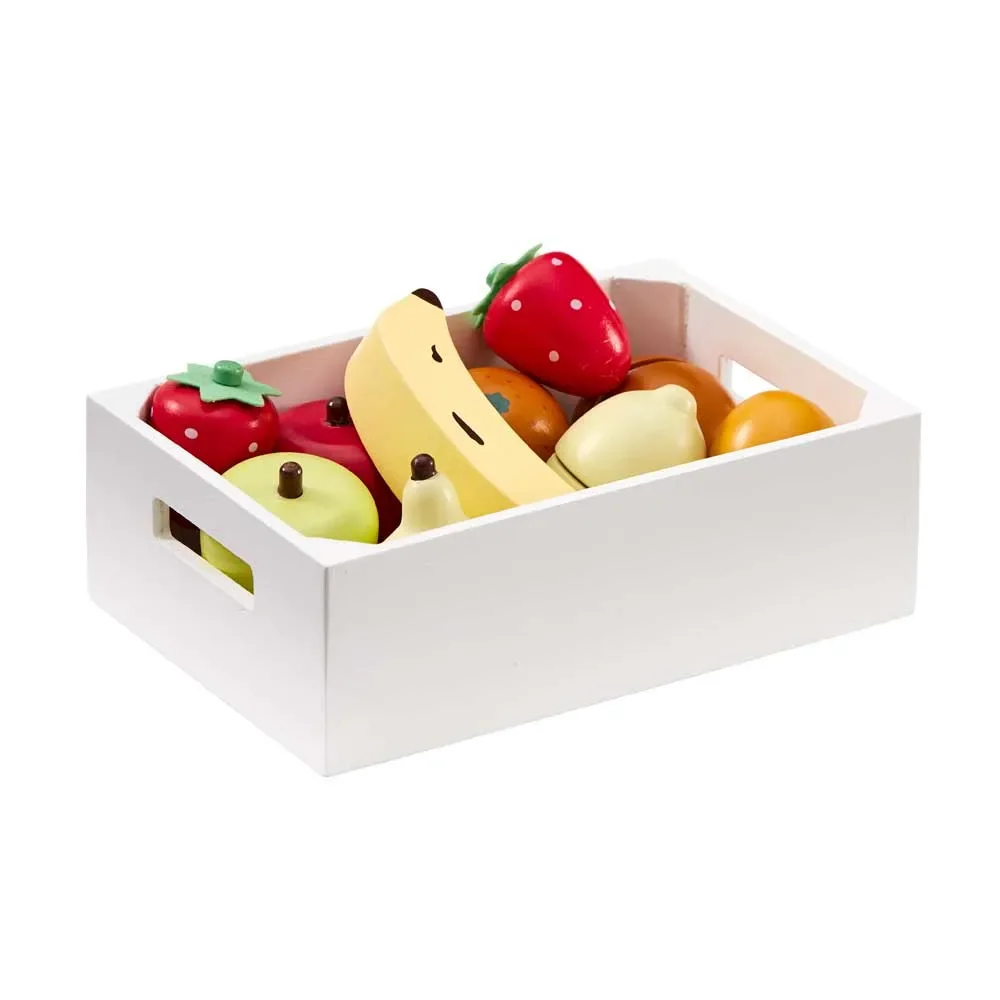 Kids Concept wooden box with fruit for children's kitchens