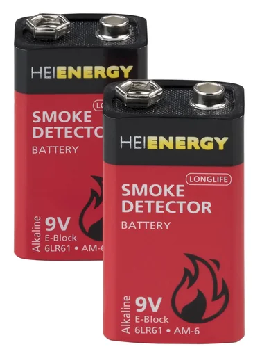 "Longlife battery E-Block alkaline for smoke detectors - 2-pack image"