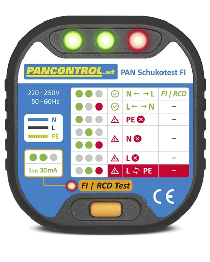 "Socket tester + 30mA FI test image"