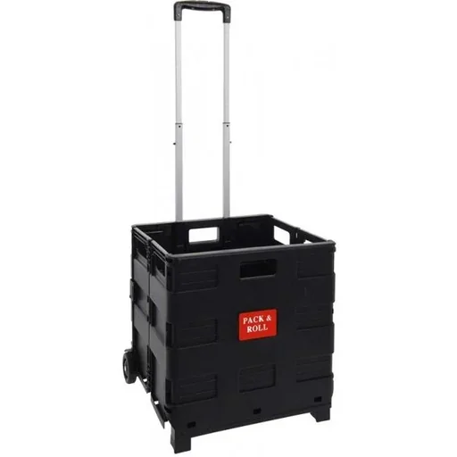 "Shopping trolley Easy Pack & Roll XL folding crate black 57L 25kg image"