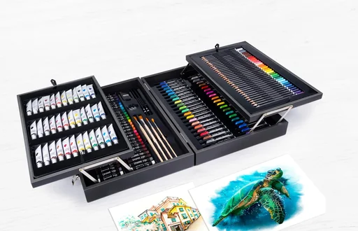 "Art and paint box 174 pieces image"