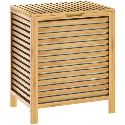 "Bamboo laundry basket 62l image"