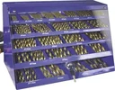 Titanium HSS twist drill assortment 170 pieces in a metal storage box