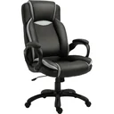 swivel chair, black, white