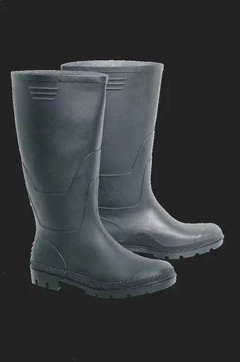 "PVC rain boots, black size 44 image"