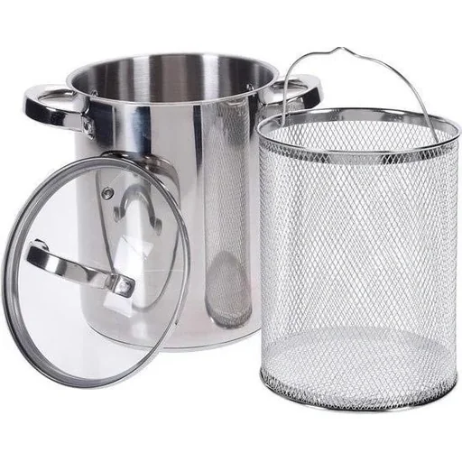 "Excellent Houseware Asparagus Pot with Glass Lid - 4.2 Liters image"