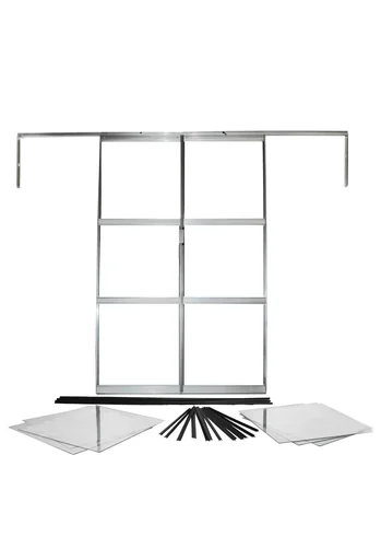 "Double door set for greenhouse Sirona, aluminum, with ESG image"