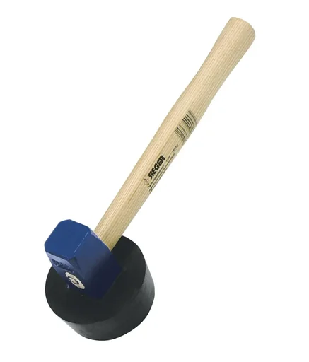 "SIEGER tiling hammer, head 1500 G, wood and ring wedged, vulcanized rubber attachment, ash handle 38 cm image"