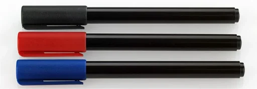 "Universal marker pens, red, blue, black, 3 pieces image"