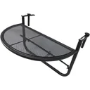 Height-adjustable balcony hanging table