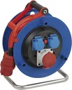 CEE cable reel Garant IP44, special plastic, 2 x 230V socket, 1 x 400V/16S socket, 25m
