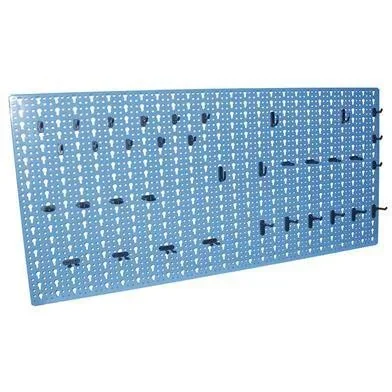 "Steel tool wall with 36 hooks - 46x98 cm image"