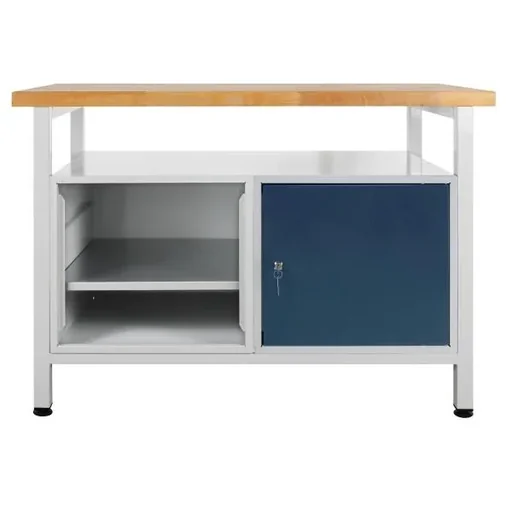 "Workbench "Premium" 2 shelves, 1 door, L1200xW600xH840mm image"