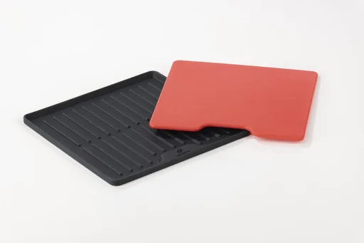 "Silicone mat with cutting board image"