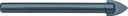Glass drill bit carbide with round shank 5-piece