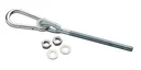 Swing hook with carabiner galvanized, M12x140