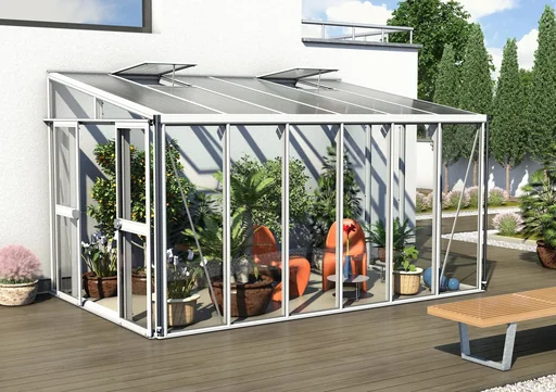 "Pavilion retrofit kit for greenhouse Helena + Athene 10200, color white image"