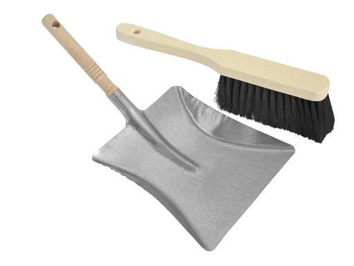 "Broom set with synthetic hair hand brush image"