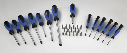 "Screwdriver and bit set, 32 pieces image"
