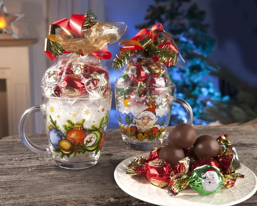 "Christmas glass mugs, set of 2 image"