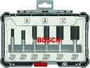 Milling cutter set, 8 mm shank, 6 pieces