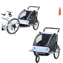 Child trailer 2 in 1 bicycle trailer Jogger 360° coffee brown-white