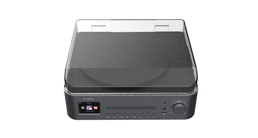 "System with record player, internet, FM, DAB+/DAB radio, Bluetooth and MP3 CD player image"