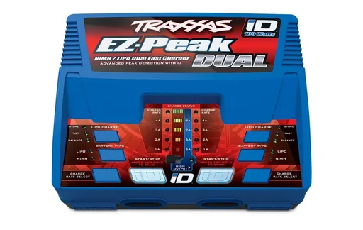 "DUAL EZ-Peak Plus 2x4-Amp NiMH/2-3S LiPo, Fast Charger TRAXXAS EU Version (with iD Battery Detection) image"