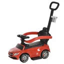 Ride-on car with push and hold bar