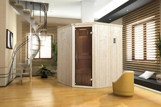 "Element sauna KIRUNA 2 glass door with 230V 4.5 KW BioS oven image"