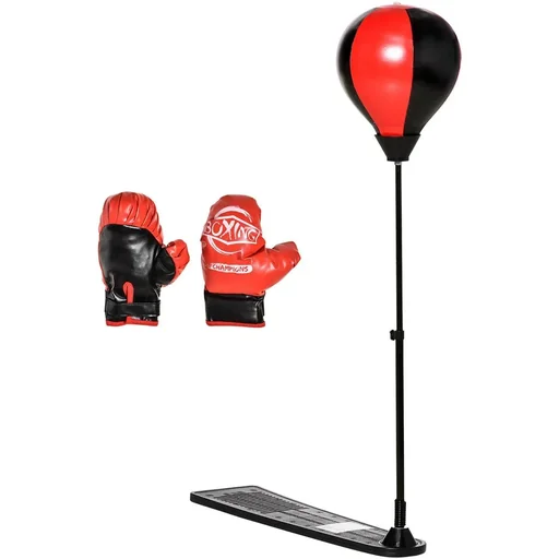 "Boxing set boxing stand for children punching ball set height adjustable 87.5-129.5 cm standing punching bag with boxing gloves pump for child image"
