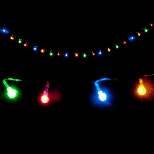 "LED light chain in the shape of a Christmas ball image"