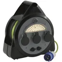 Cable reel with USB and LED