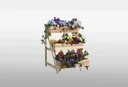 Planting stairs with natural boxes