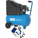 Compressor 220/8/24 oil-free including 5 m hose 13-piece with wheels