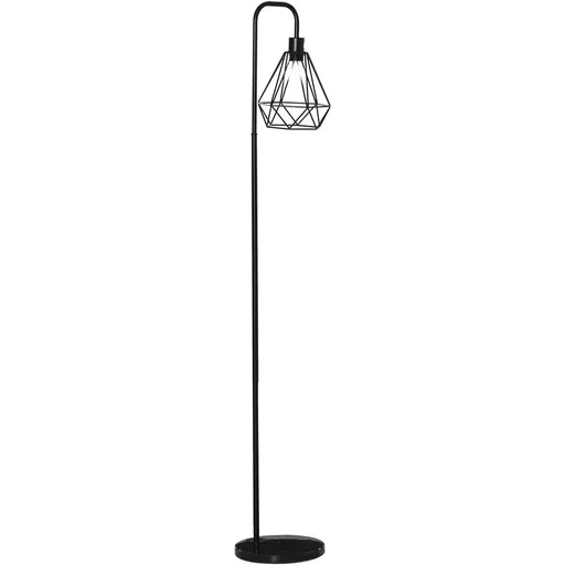 "Industrial style floor lamp in black image"