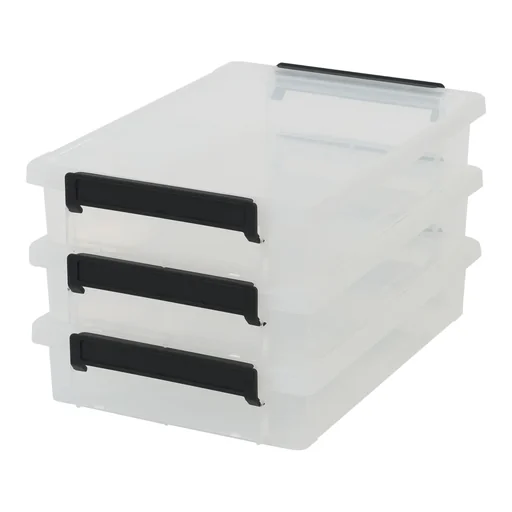 "Connectable storage box A4, set of 3 image"