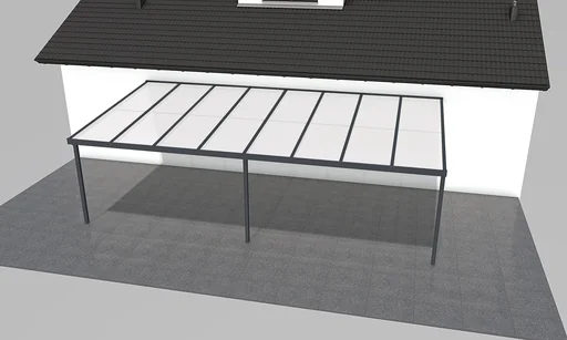 "Patio roof Premium, anthracite, 8125 x 4060 mm - Klima blue image"