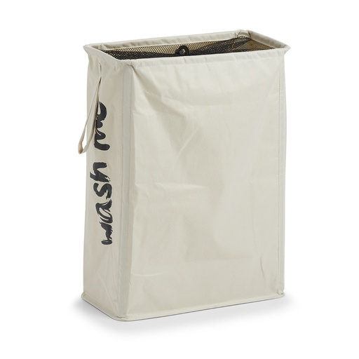 "Laundry basket "Wash me", polyester, beige image"
