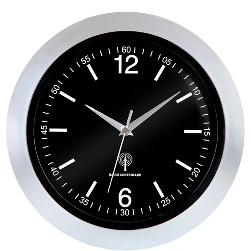 "Wall clock silver/black Ø30cm image"