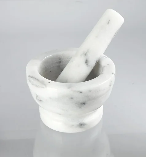 "Granite mortar, marble design, 7 x 10 cm image"