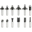 12-piece milling cutter set - 8 mm shank